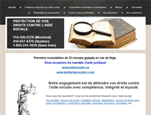 Tablet Screenshot of defenseassistessociaux.ca